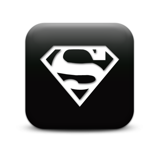 Black And White Superman Logo Free PNG Image