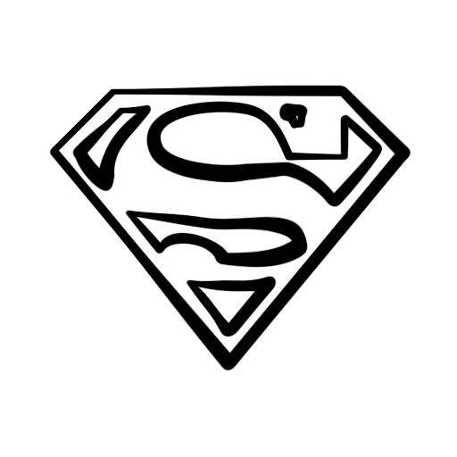 Black And White Superman Logo PNG Download Image