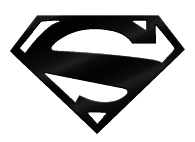Black And White Superman Logo PNG Pic