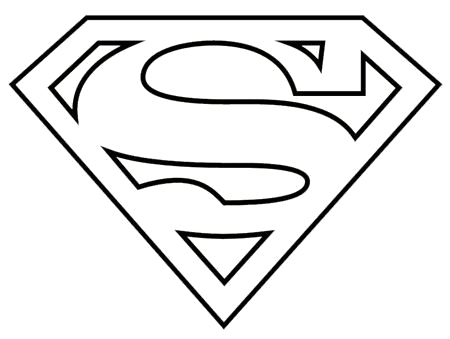 Black And White Superman Logo PNG Transparent Image