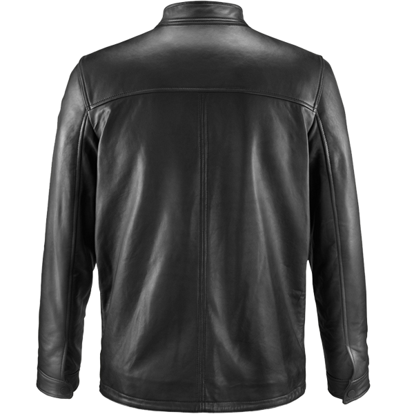 Black Biker Leather Jacket PNG Download Image
