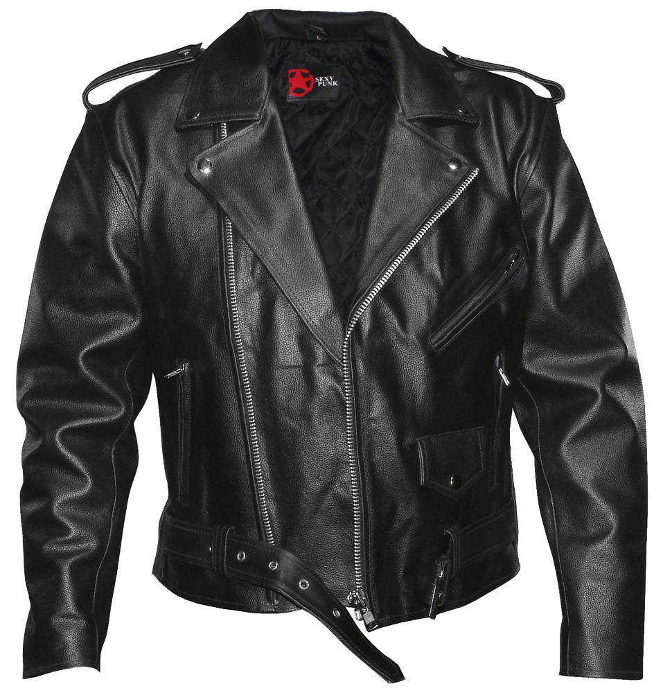 Black Biker Leather Jacket PNG Image Background | PNG Arts