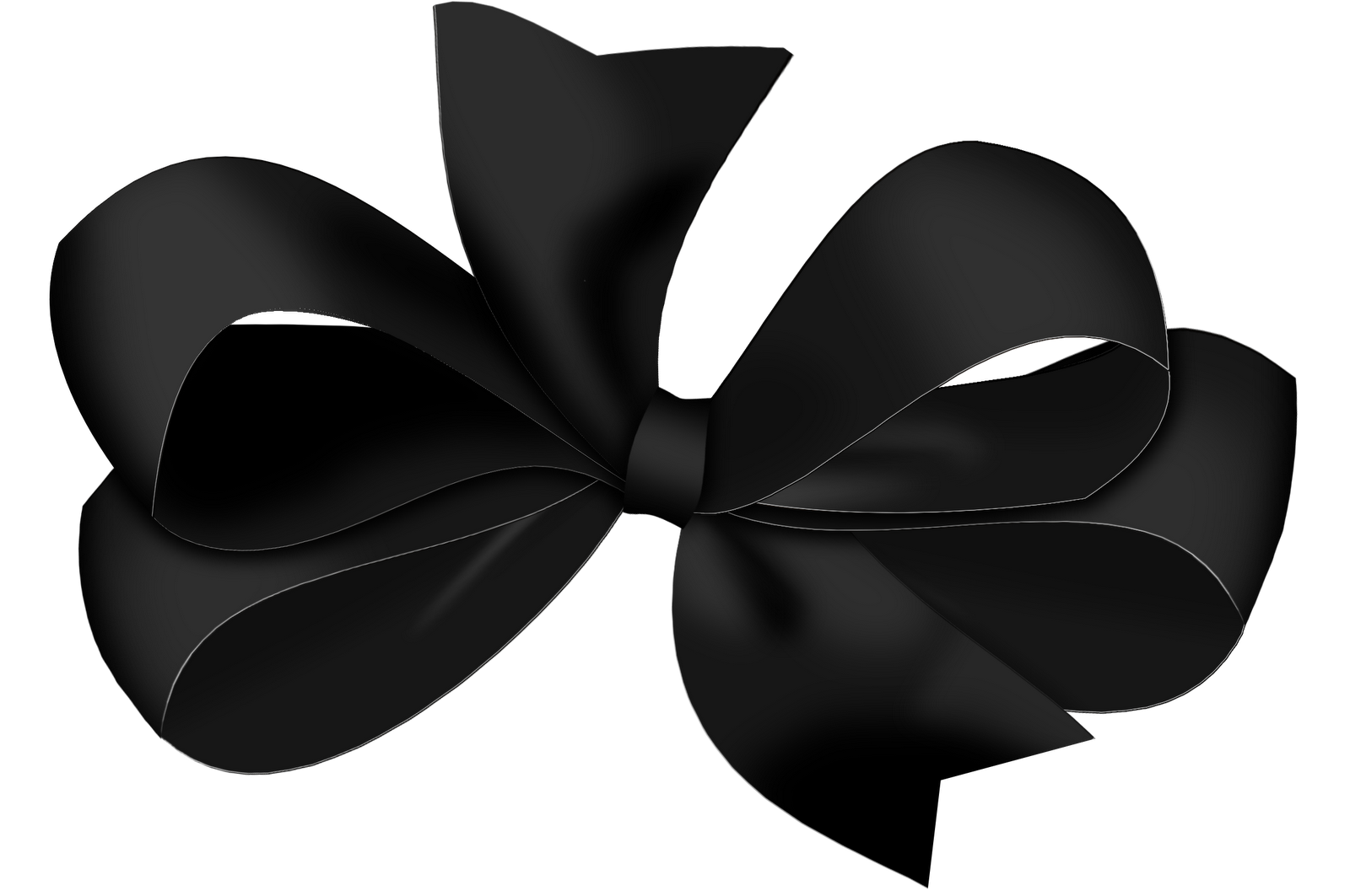 Black Bow Ribbon Free PNG Image