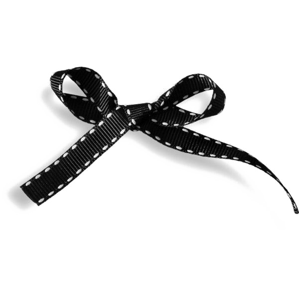 Black Bow Ribbon PNG High-Quality Image