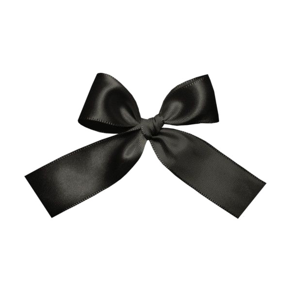 Black Bow Ribbon PNG Transparent Image