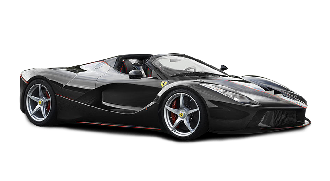 Black Ferrari PNG Image with Transparent Background
