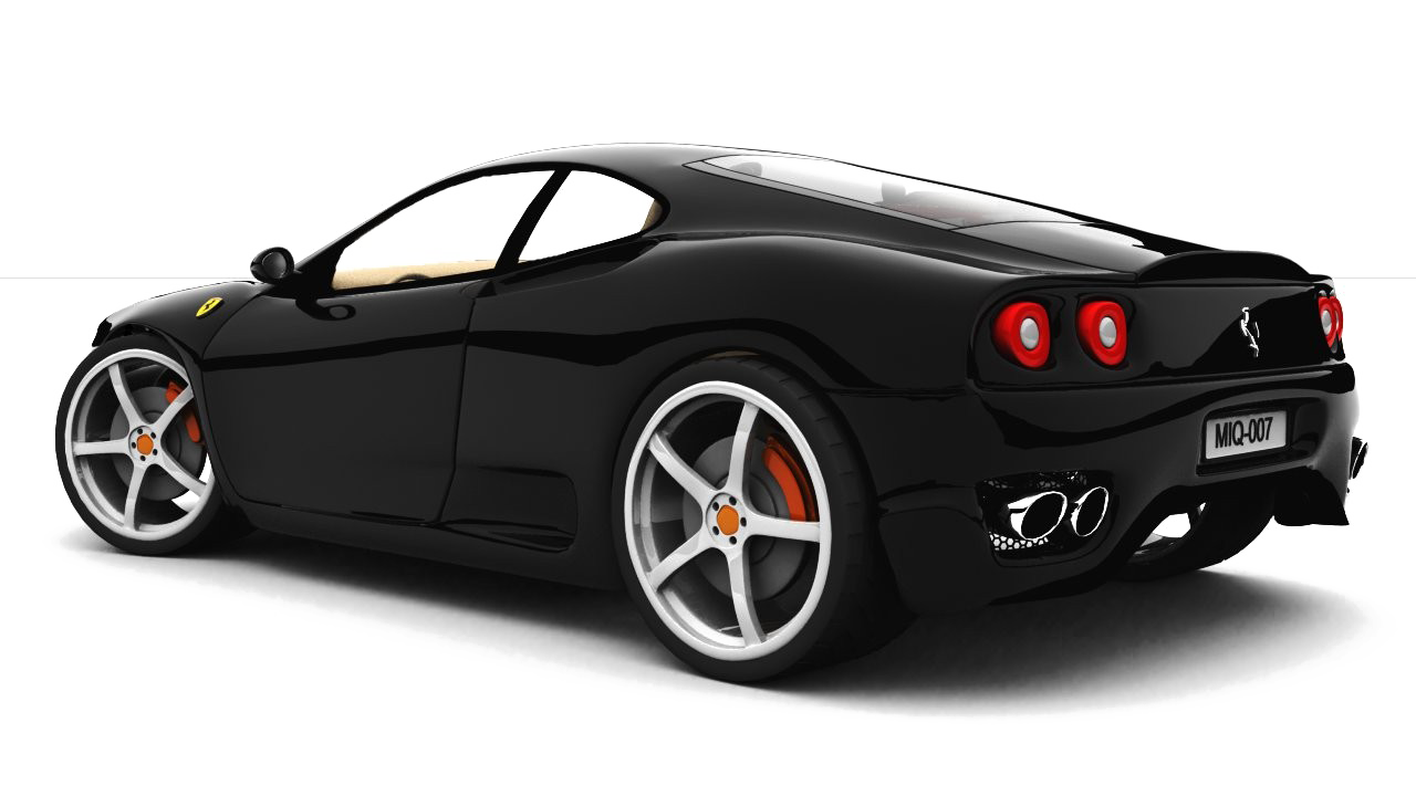 Black Ferrari PNG Pic