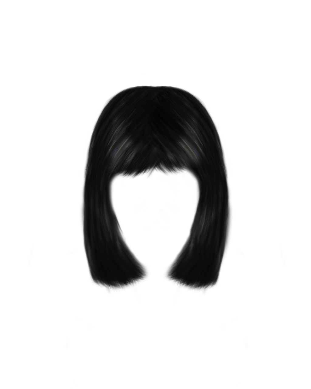 Black Hair PNG Background Image