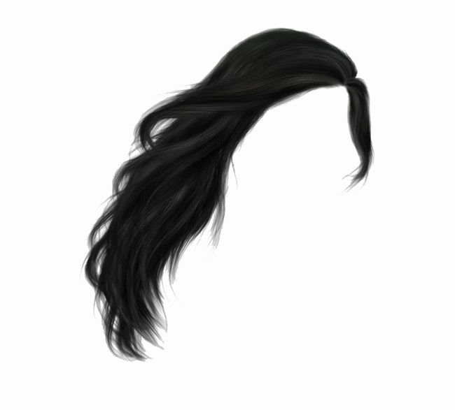 Schwarzes Haar-PNG-Bild