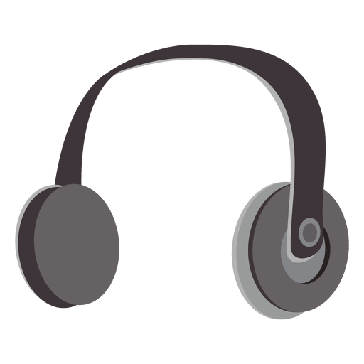 Black Headphone PNG Transparent Image