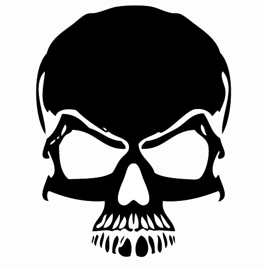 Black Skull PNG Image Background