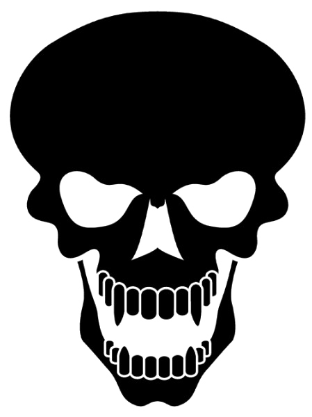 Zwarte schedel PNG Afbeelding Transparant