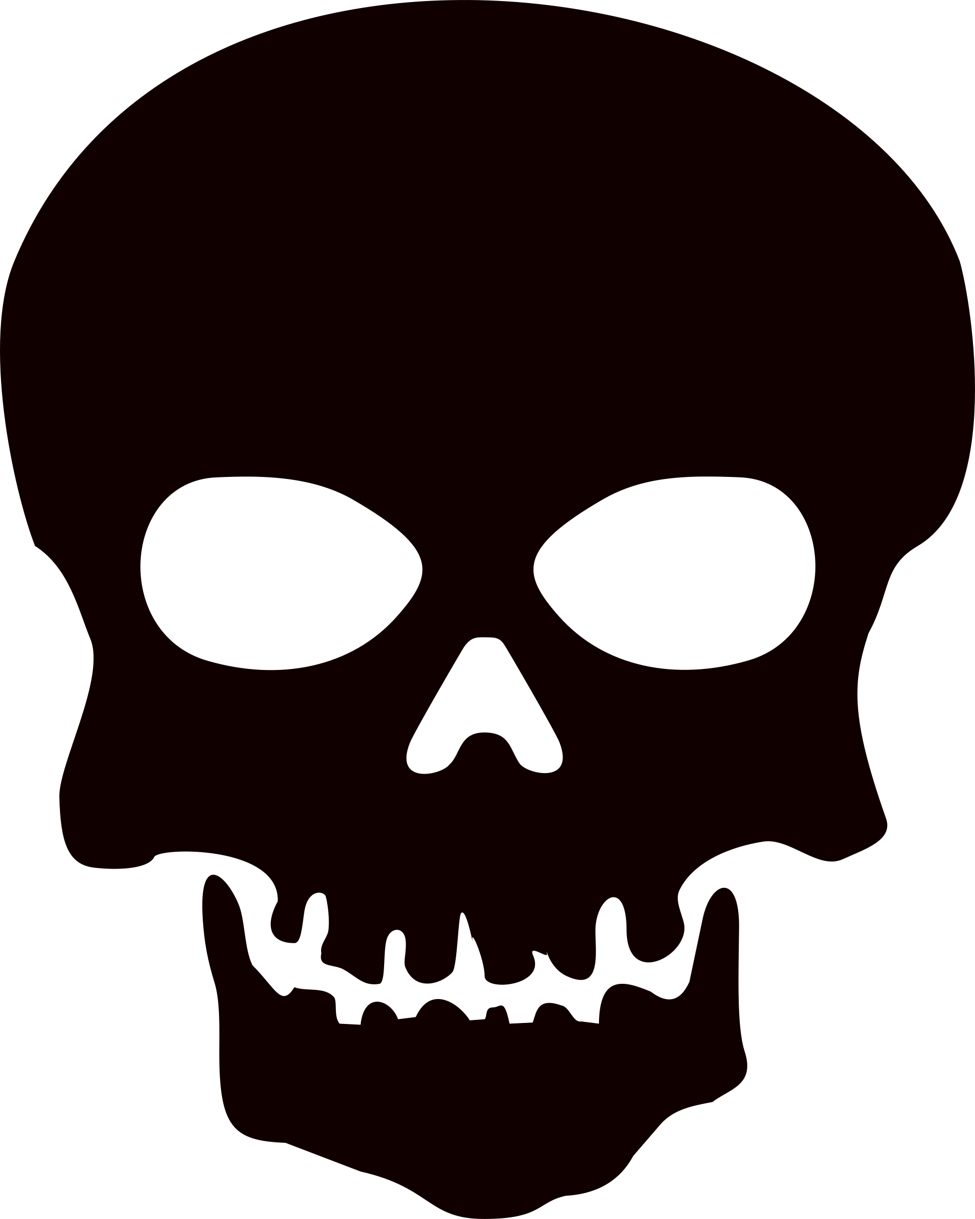 Immagine del PNG del cranio nero con fondo Trasparente