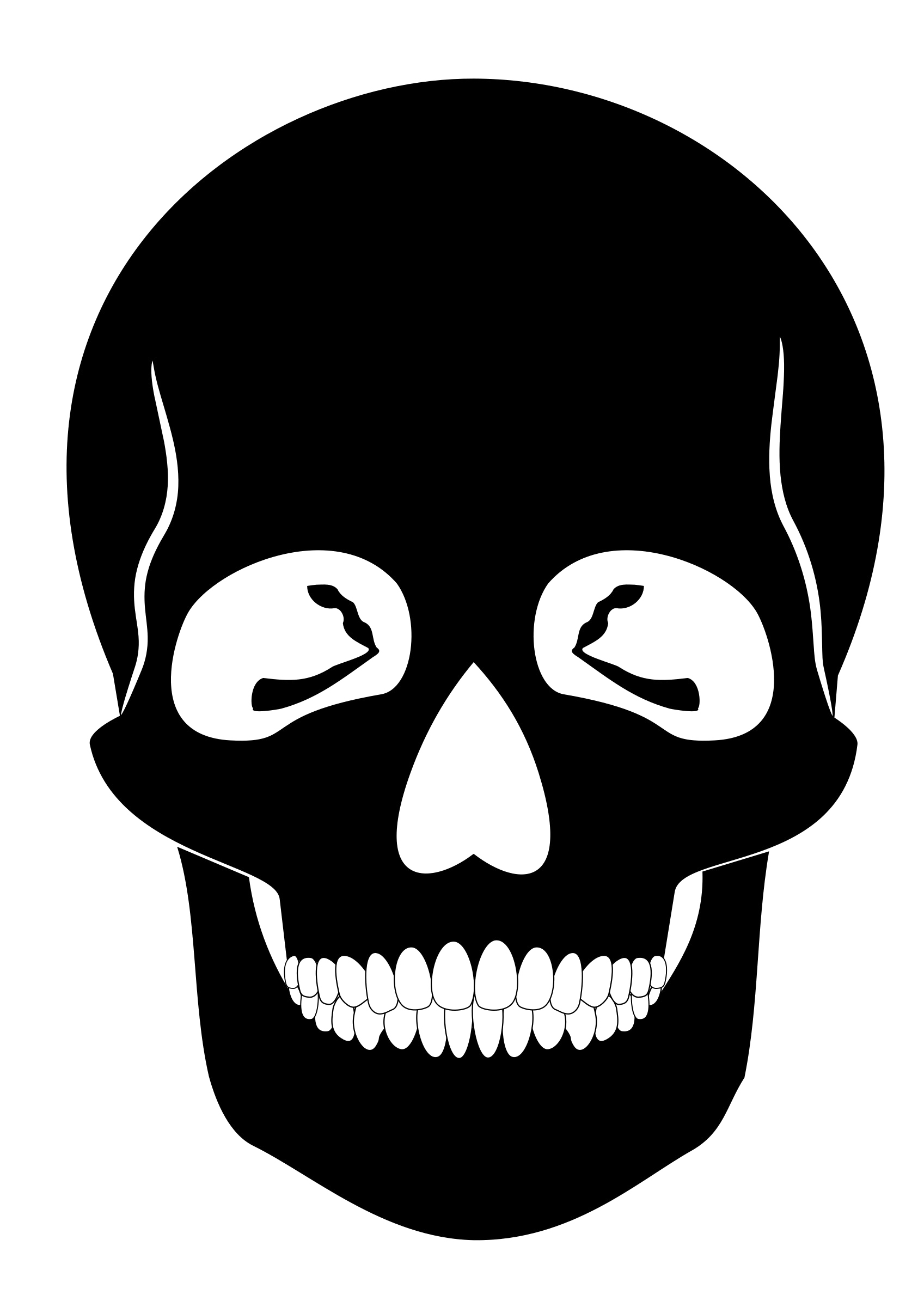 Pic nero PNG Skull