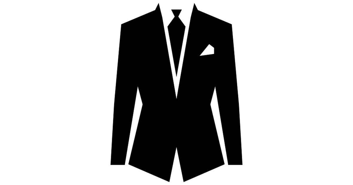 Черный костюм PNG Image