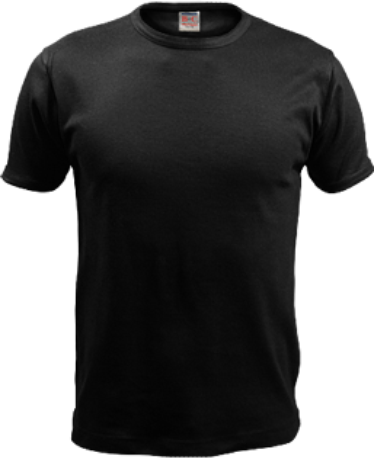 Black T-Shirt Download Transparent PNG Image