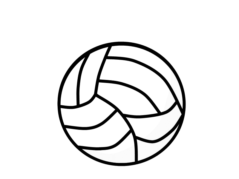 Black Volleyball PNG Photo