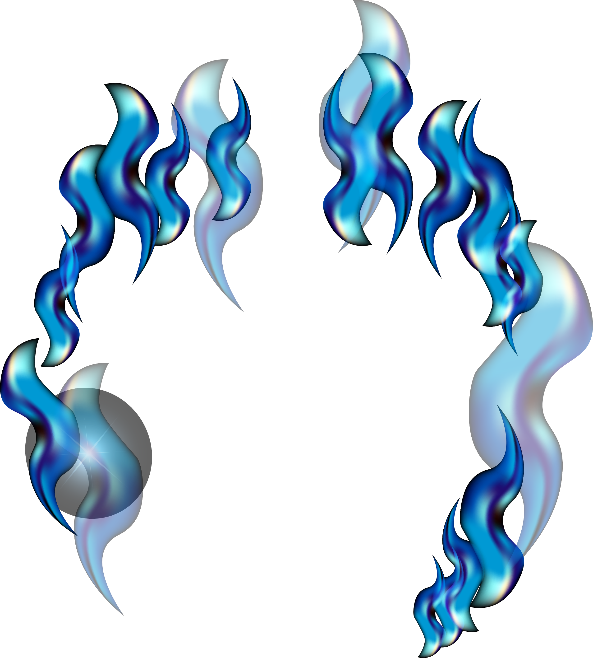 Blue Flame PNG Picture