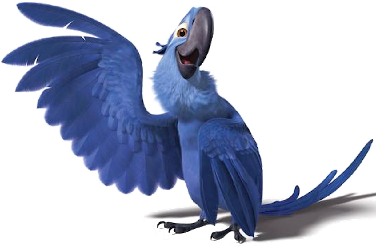 Parrot azul Transparente