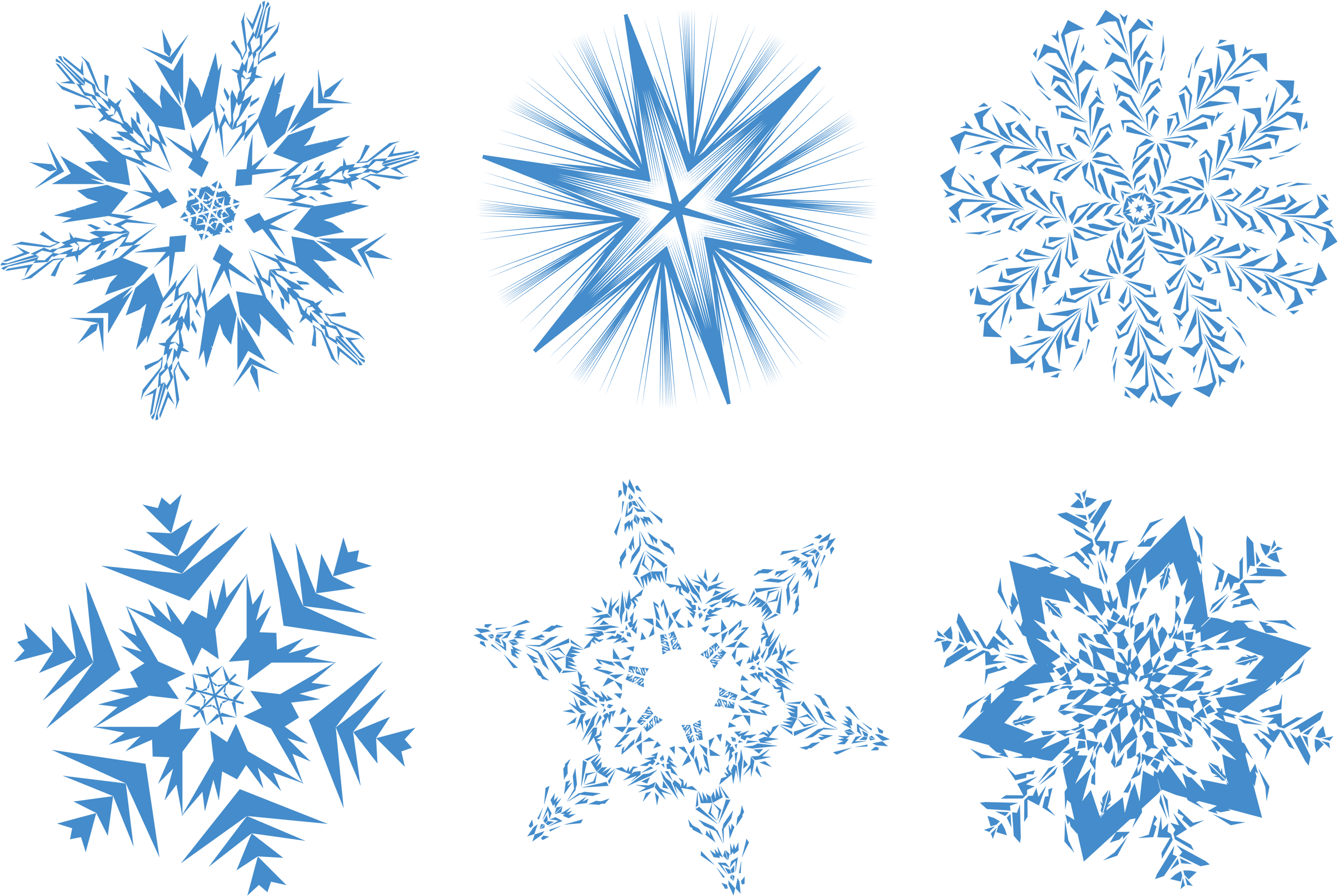 Blue Snowflakes Download Transparent PNG Image