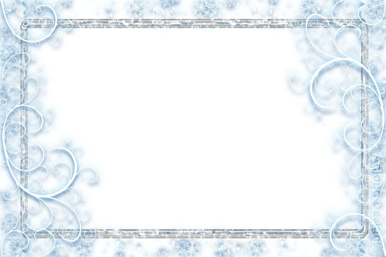 Blue Snowflakes Free PNG Image