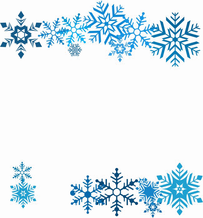 Blue Snowflakes PNG Image Background
