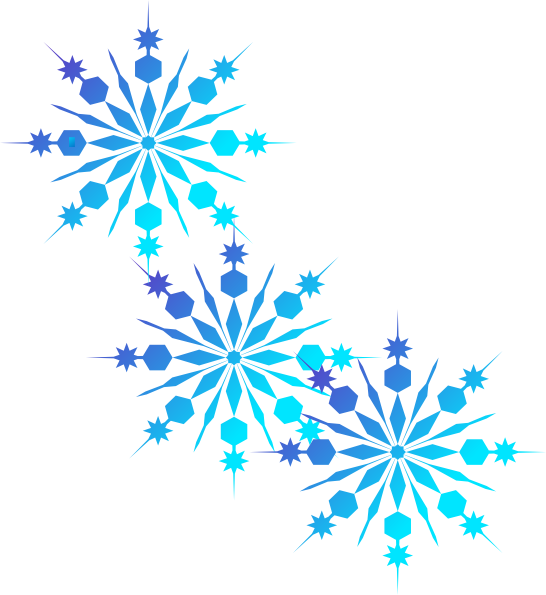 Blue Snowflakes PNG Image