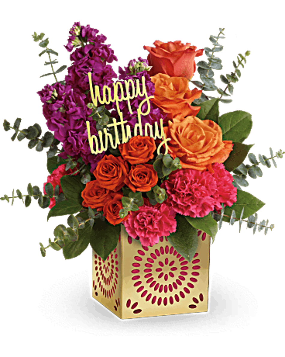 Bouquet of Birthday Flowers PNG Background Image | PNG Arts