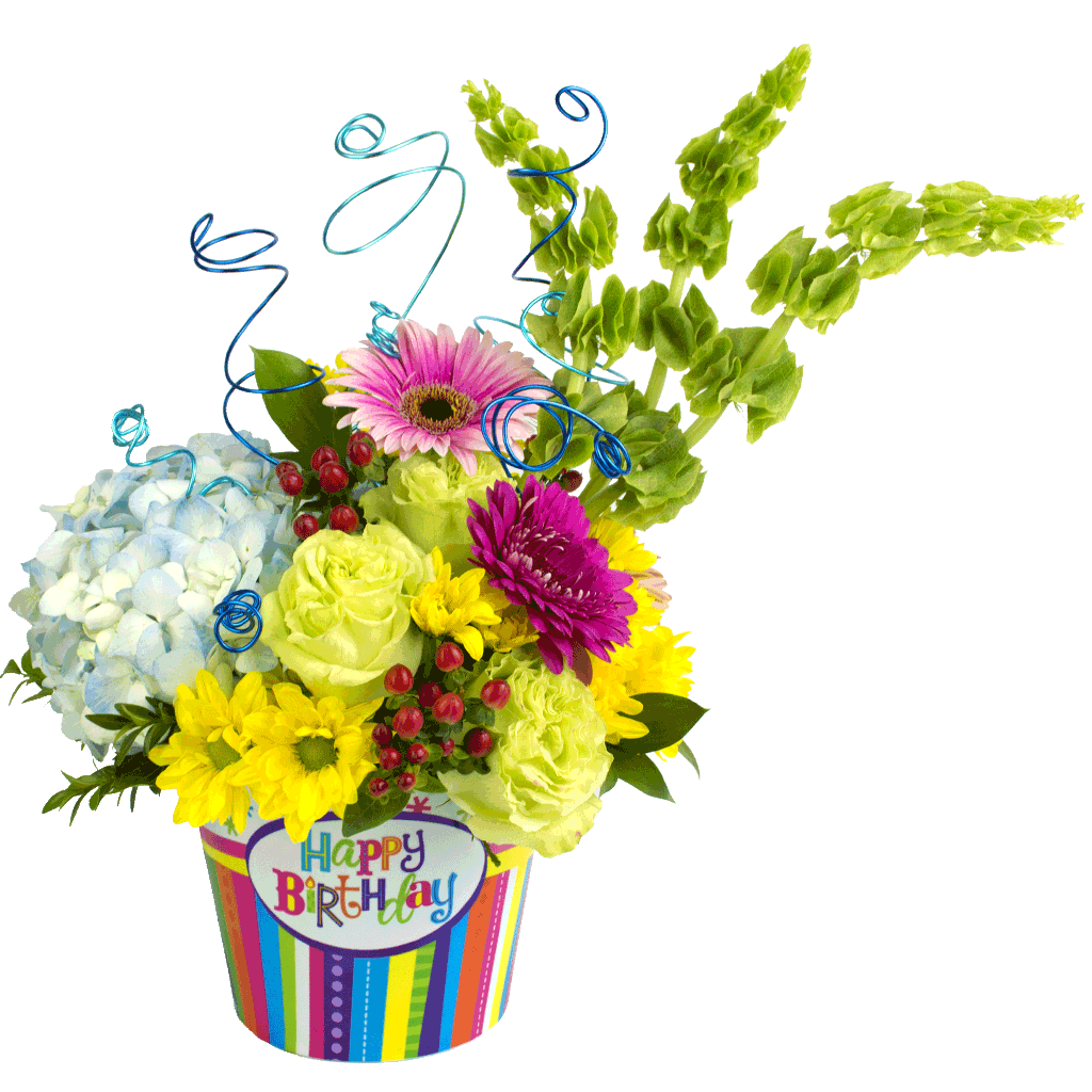 Buquê de flores de aniversário PNG imagem de alta qualidade