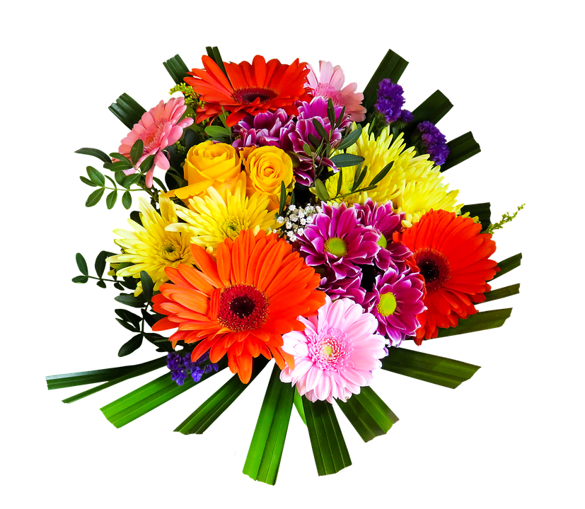 Bouquet of Birthday Flowers PNG Image