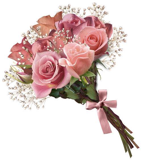 Bouquet of Rose Flowers PNG Transparent Image