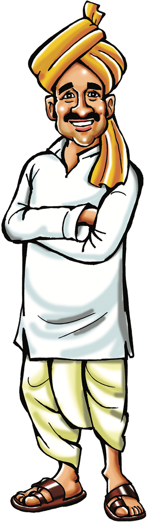Cartoon Farmer PNG Image with Transparent Background