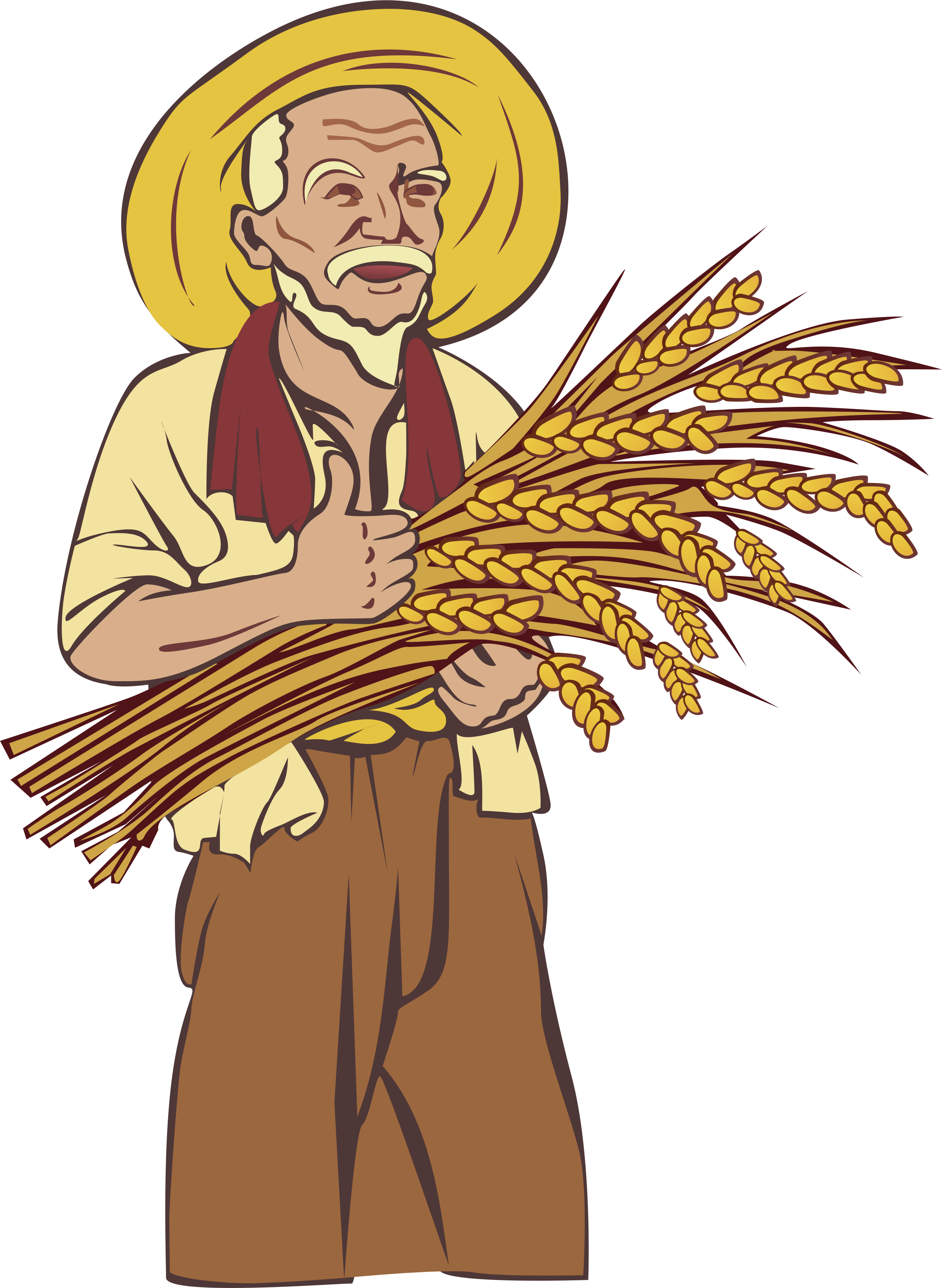 Cartoon Farmer PNG Transparent Image