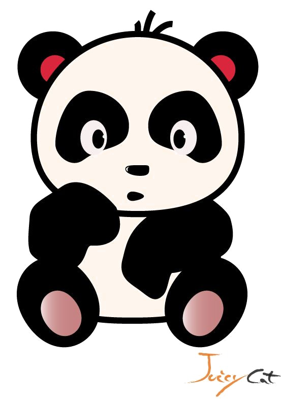 Karikatur-Panda-PNG-Bildhintergrund