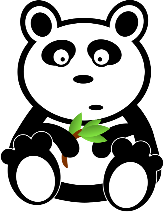 Foto de panda PNG de desenhos animados