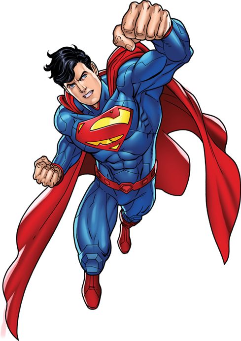 Cartoon Superman PNG Image with Transparent Background