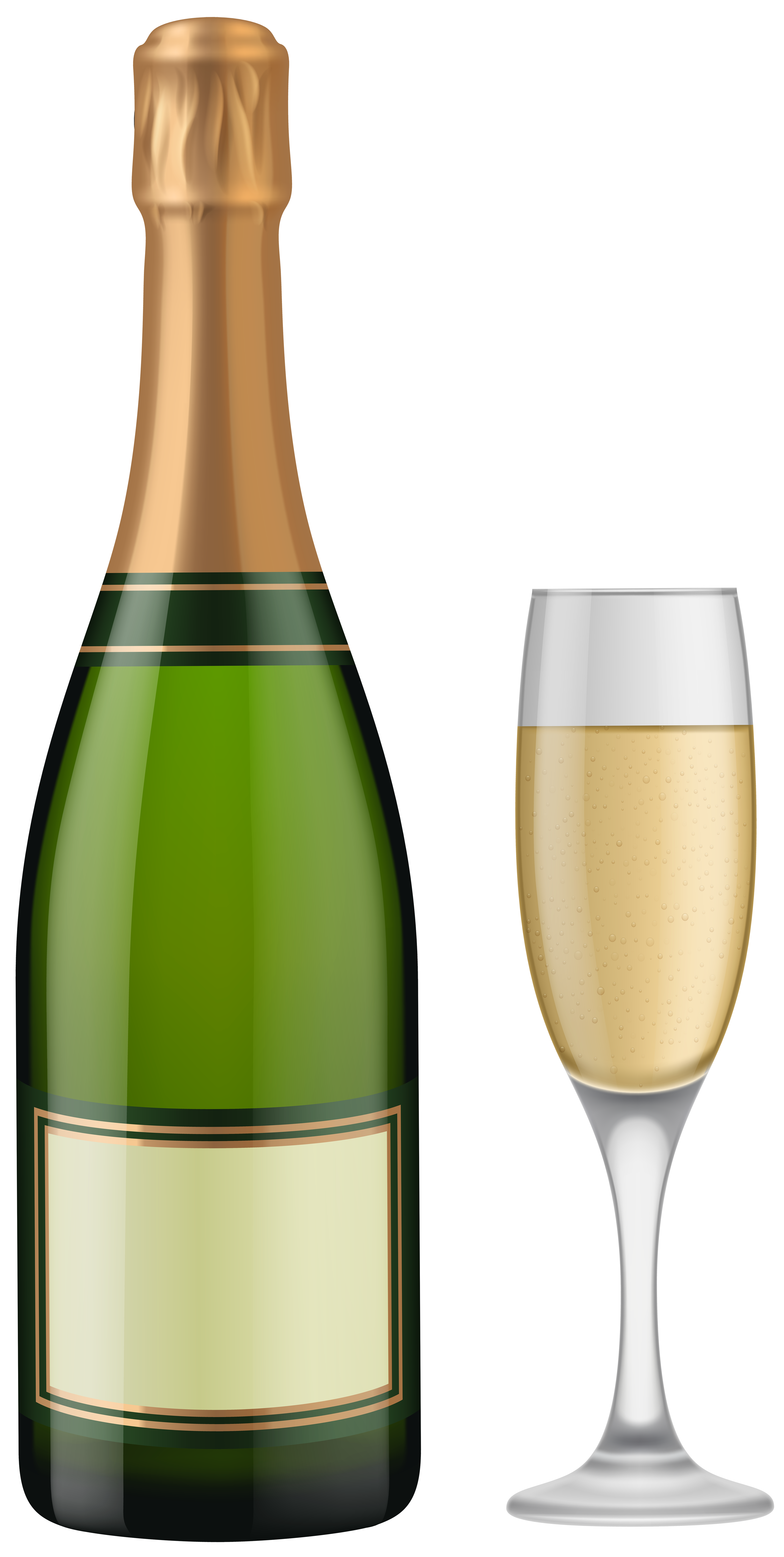 Champagne Bottle PNG High-Quality Image