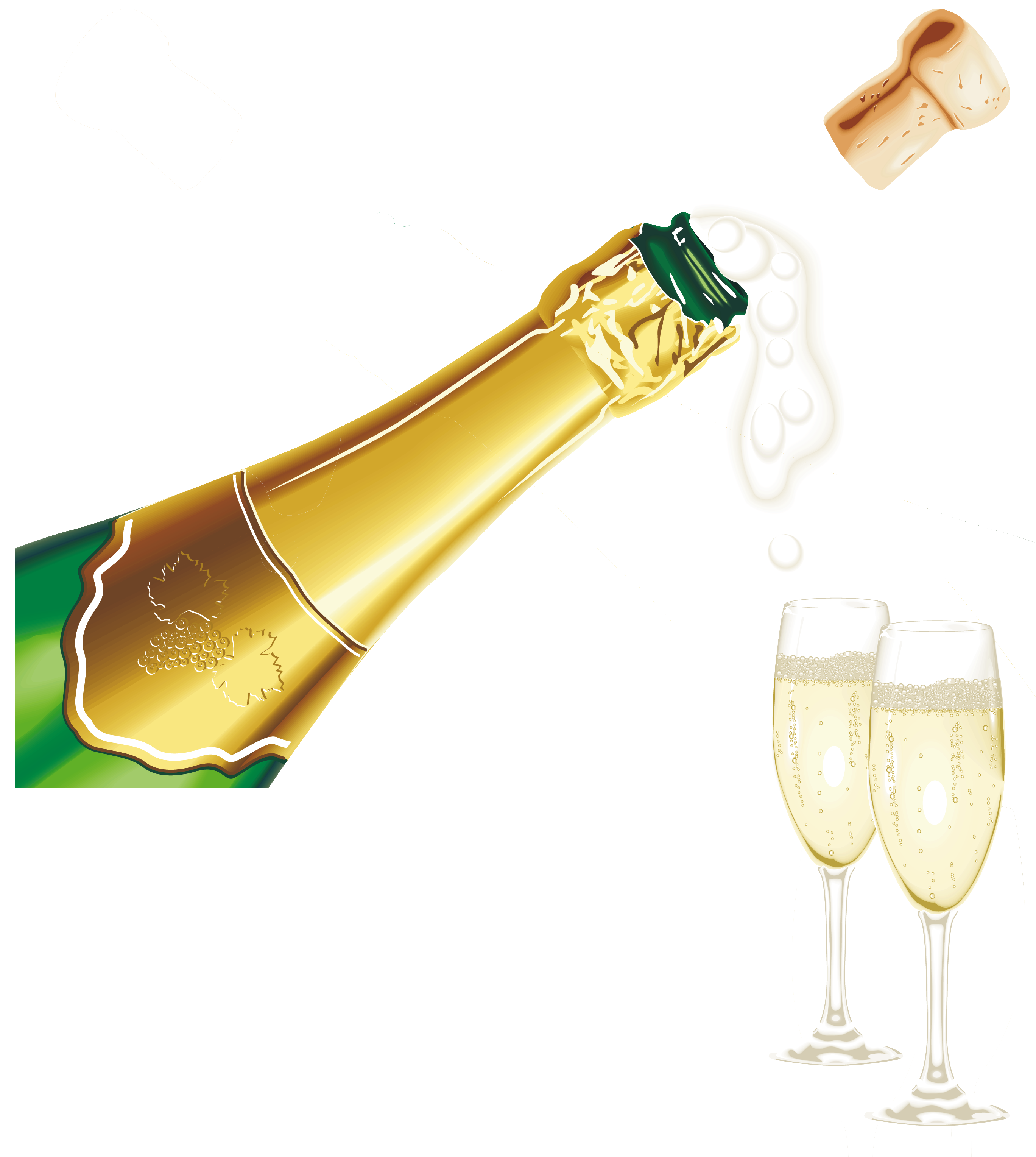 Champagne Bottle PNG Image