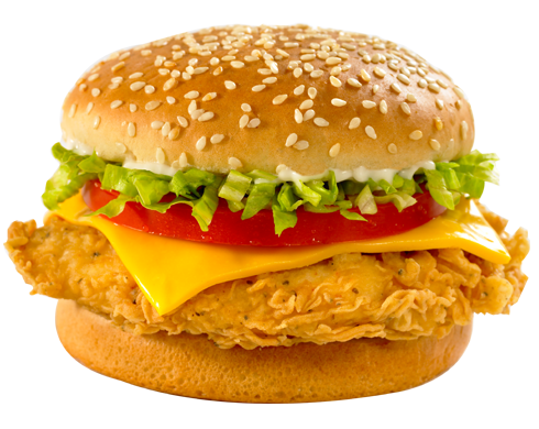 Burger di pollo PNG Immagine di alta qualità