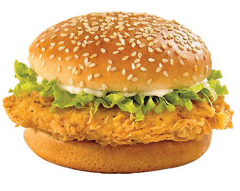 Fondo dellimmagine del PNG del burger del pollo