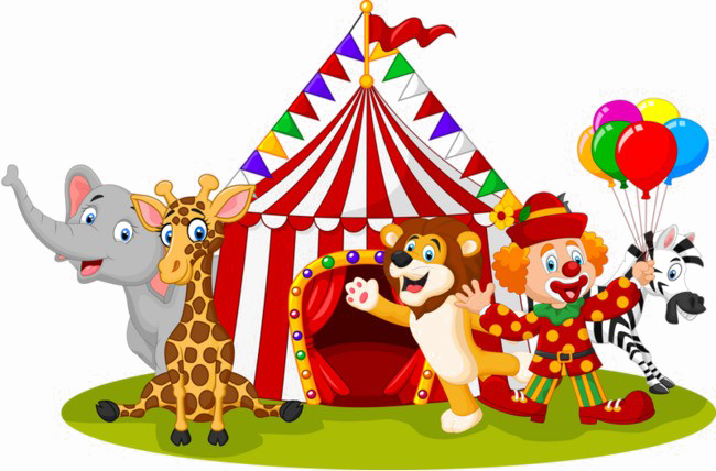 Circus Animals Free PNG Image
