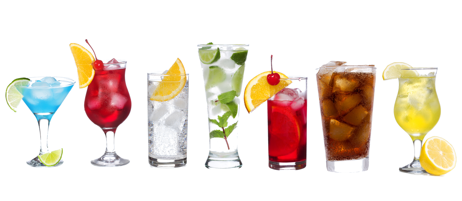 Cocktail transparente fundo PNG