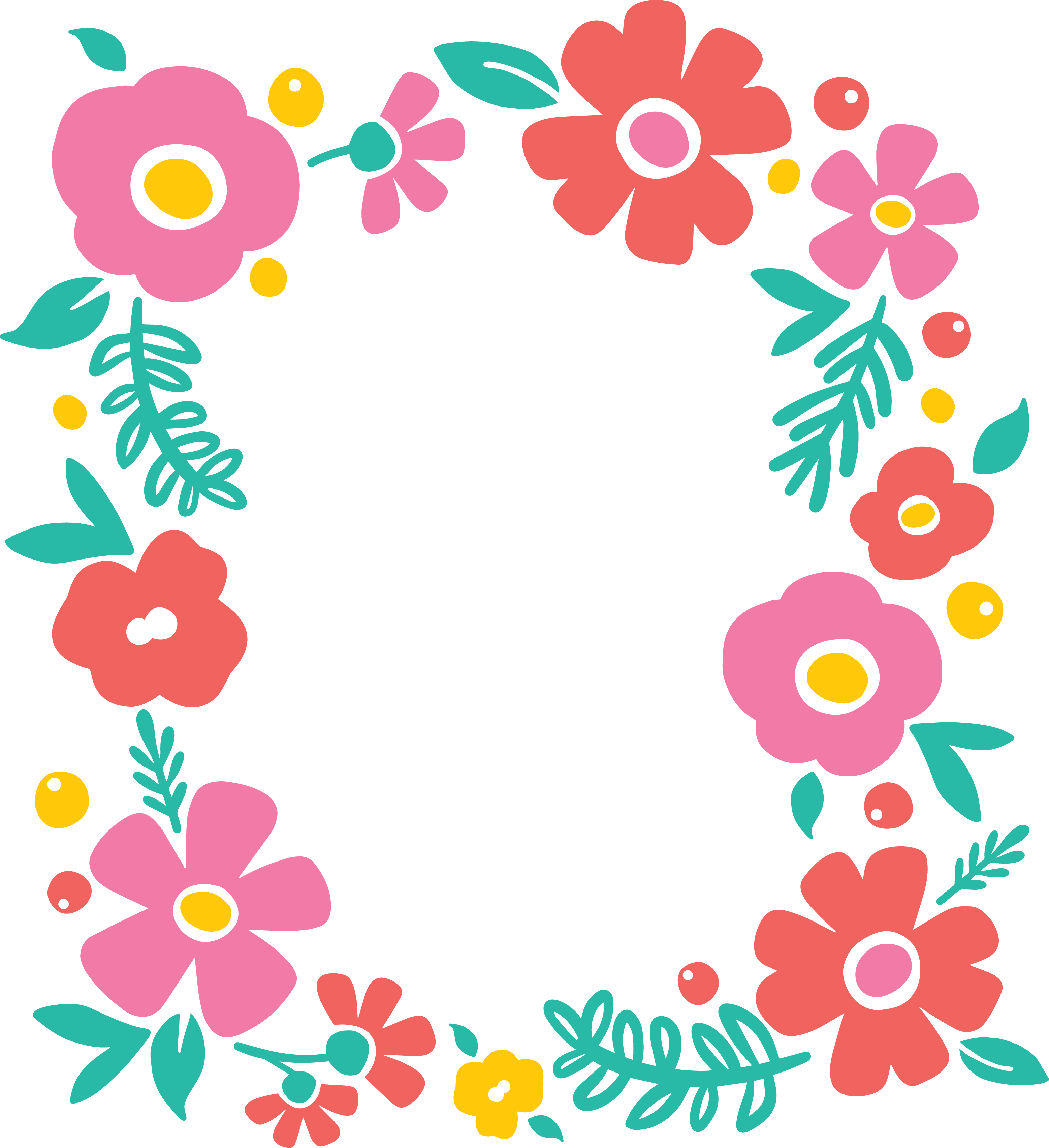 Colored Floral PNG Download Image