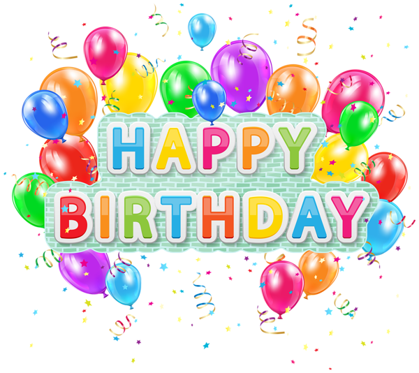 Colorful Happy Birthday PNG Image Background