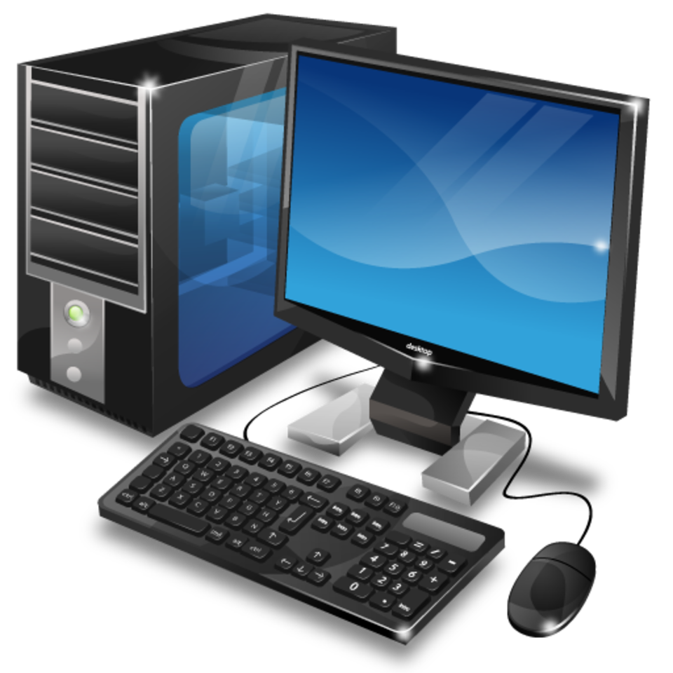 الكمبيوتر المكتبي الكمبيوتر صورة شفافة