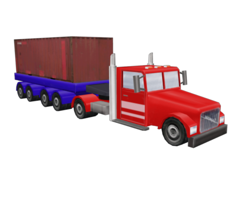 Container Truck Transparent Background PNG