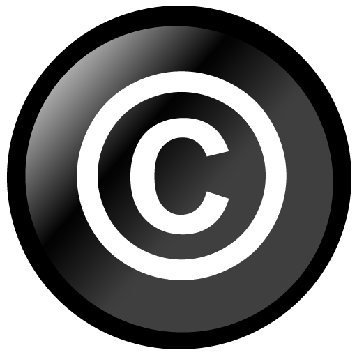 Gambar latar belakang PNG simbol hak cipta