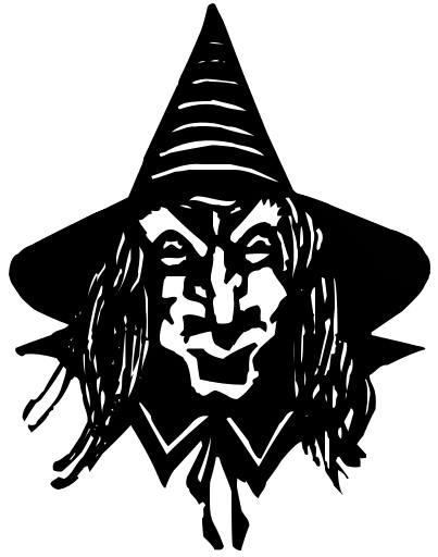 Creepy witch PNG image
