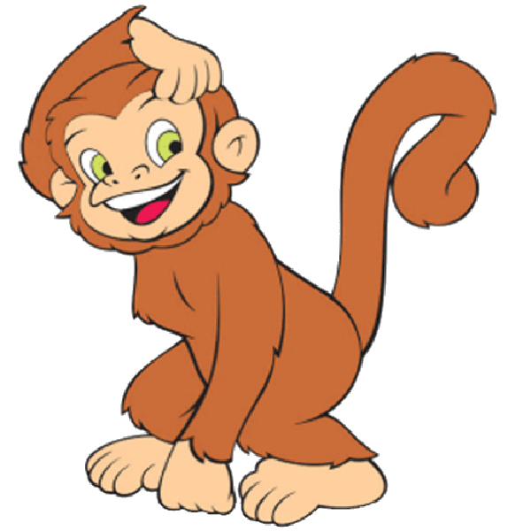 Cute Cartoon Monkey PNG Image