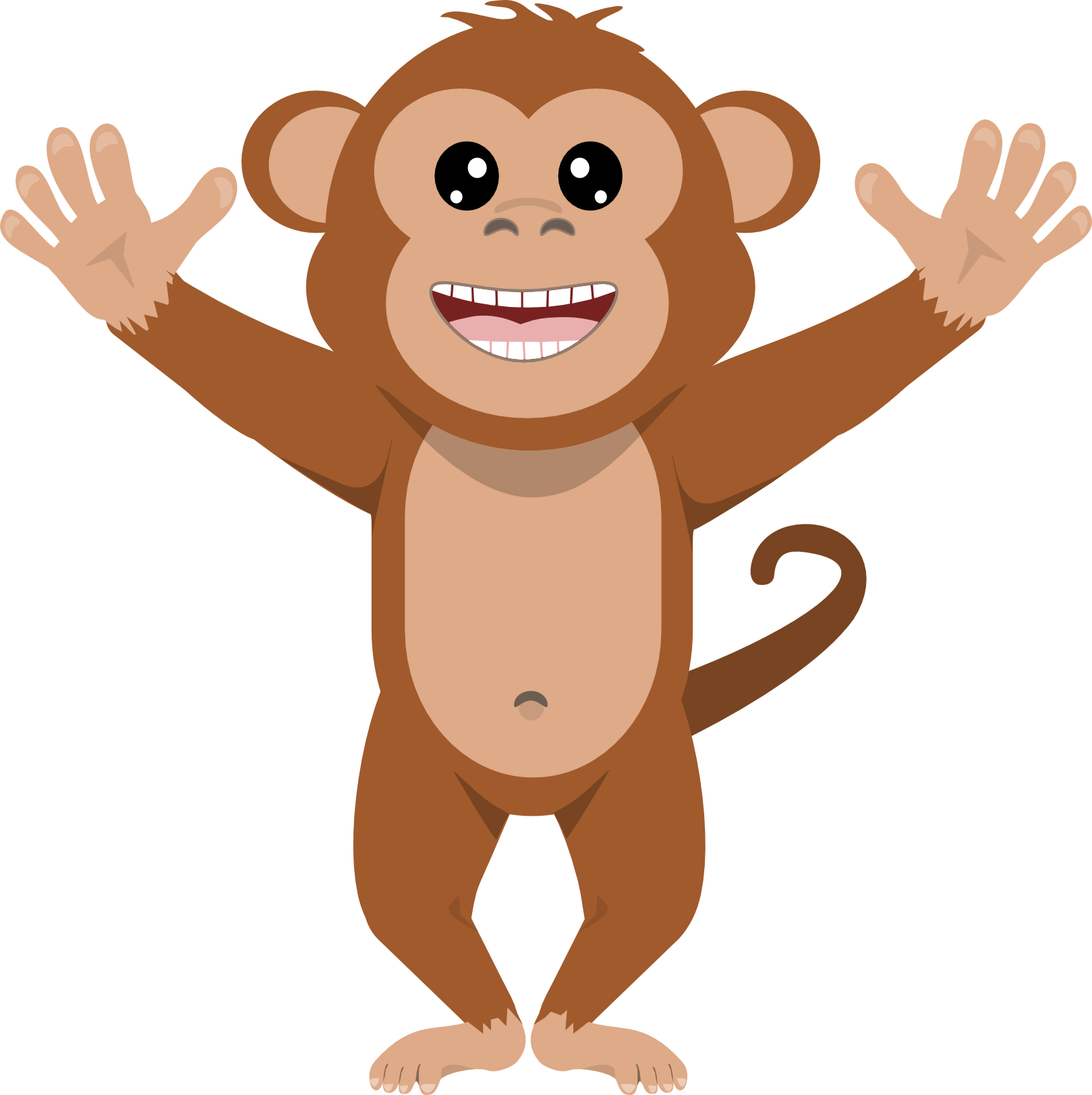 Милый мультфильм обезьяна прозрачное изображение